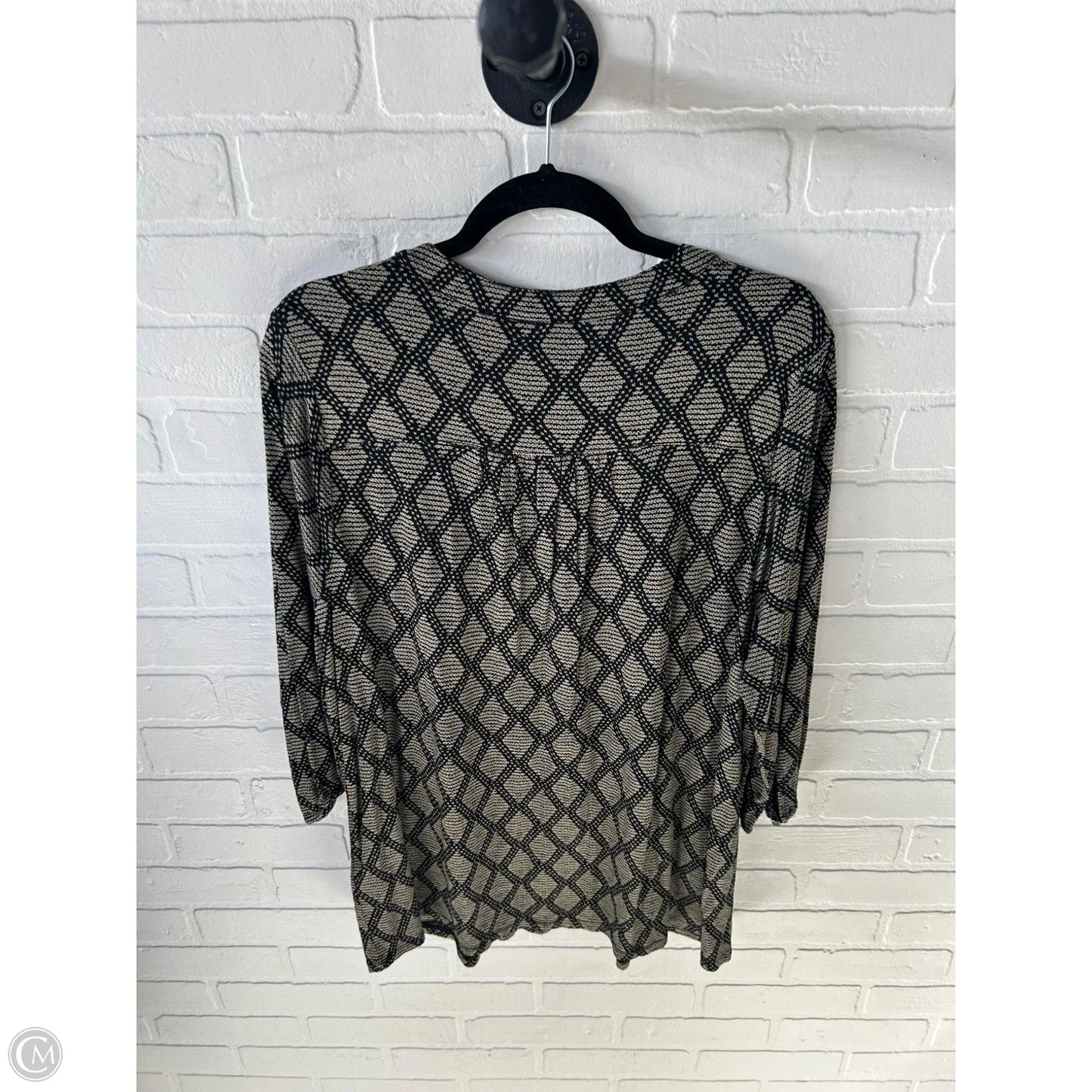 Top 3/4 Sleeve By Lucky Brand In Black & White, Size: 2x