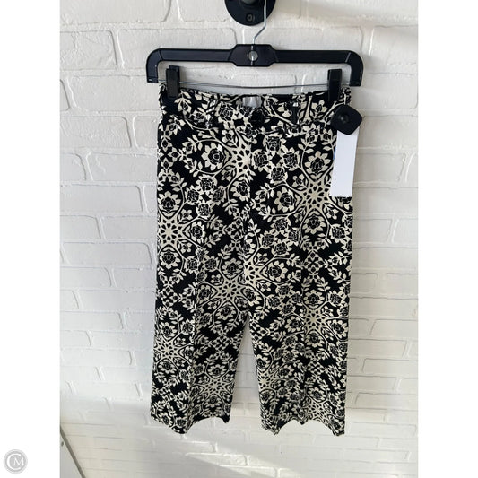 Pants Wide Leg By Maeve In Black & Cream, Size: 0p