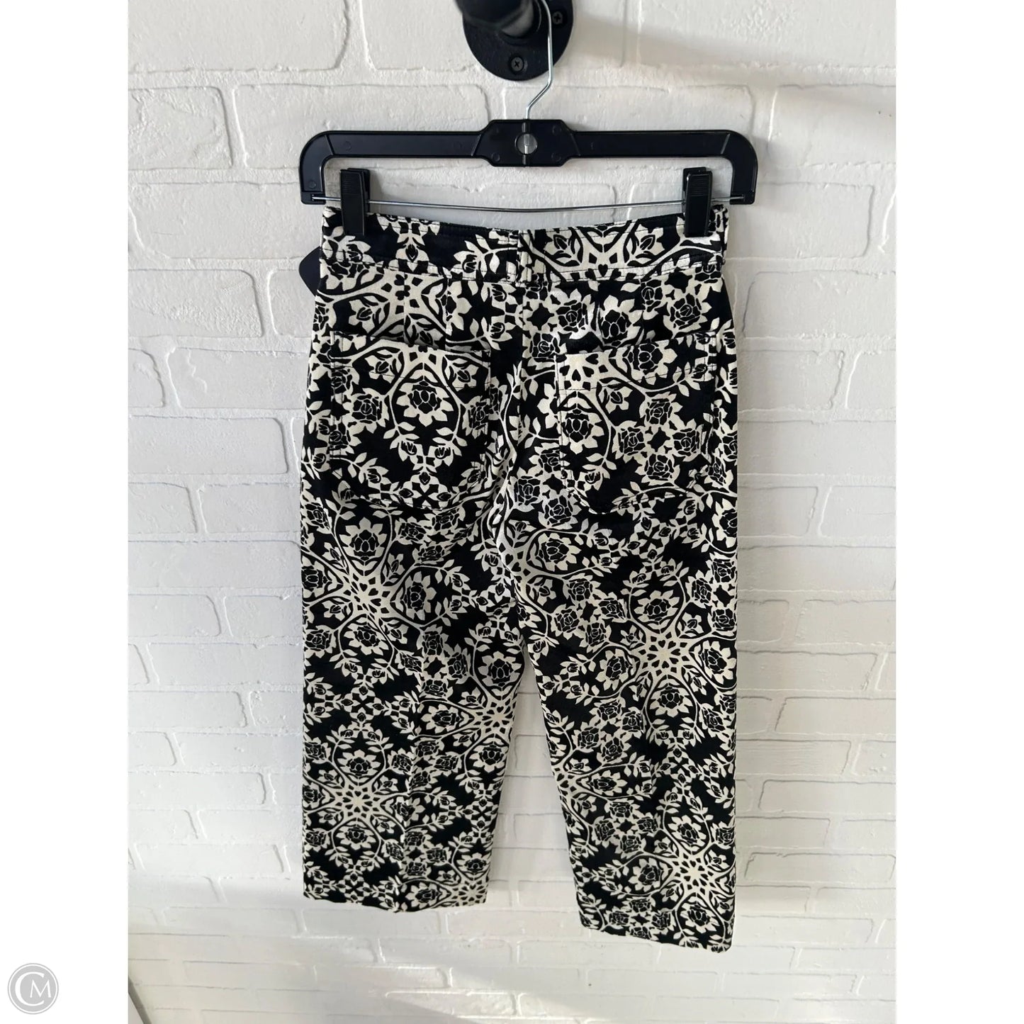 Pants Wide Leg By Maeve In Black & Cream, Size: 0p