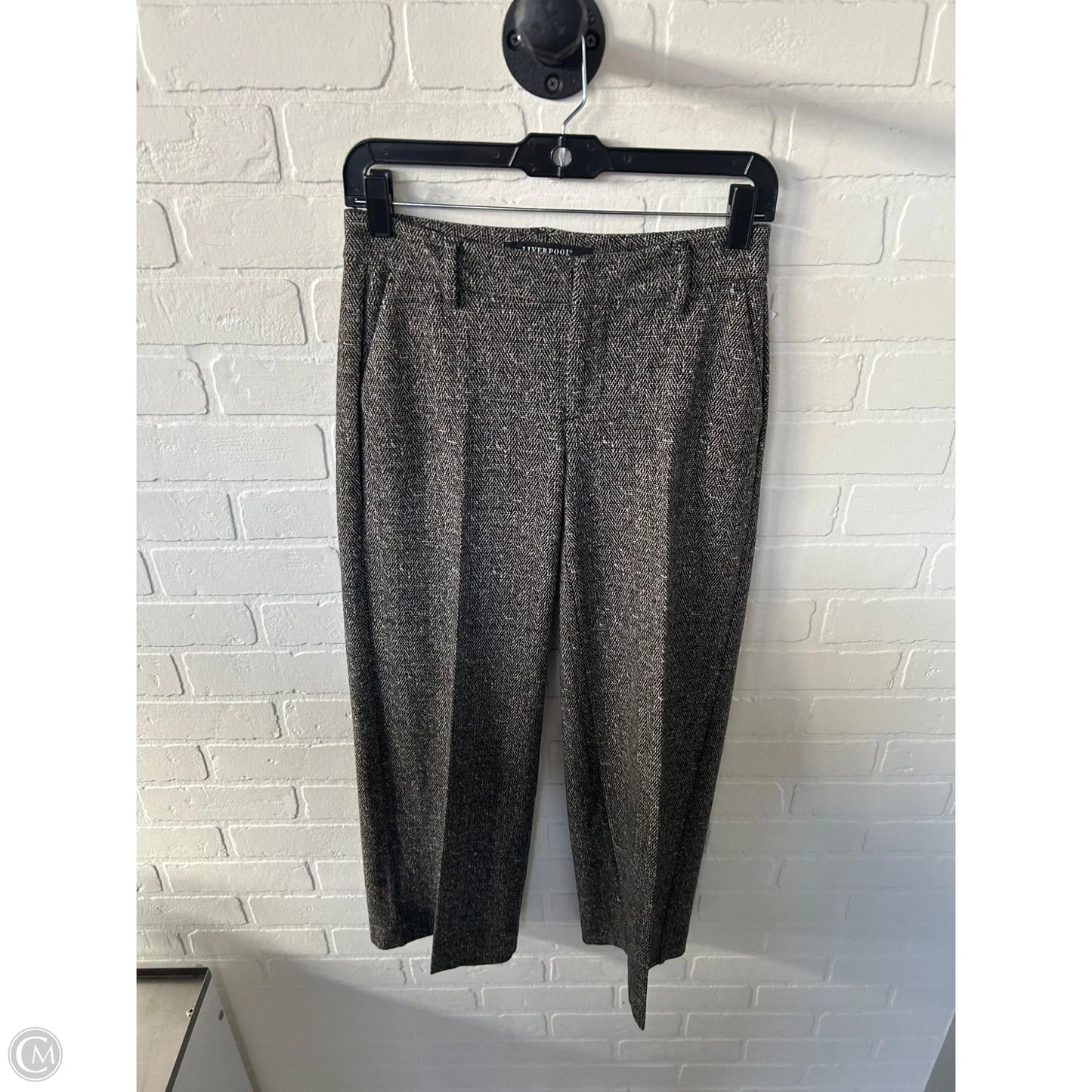 Pants Wide Leg By Liverpool In Black & Brown, Size: 0