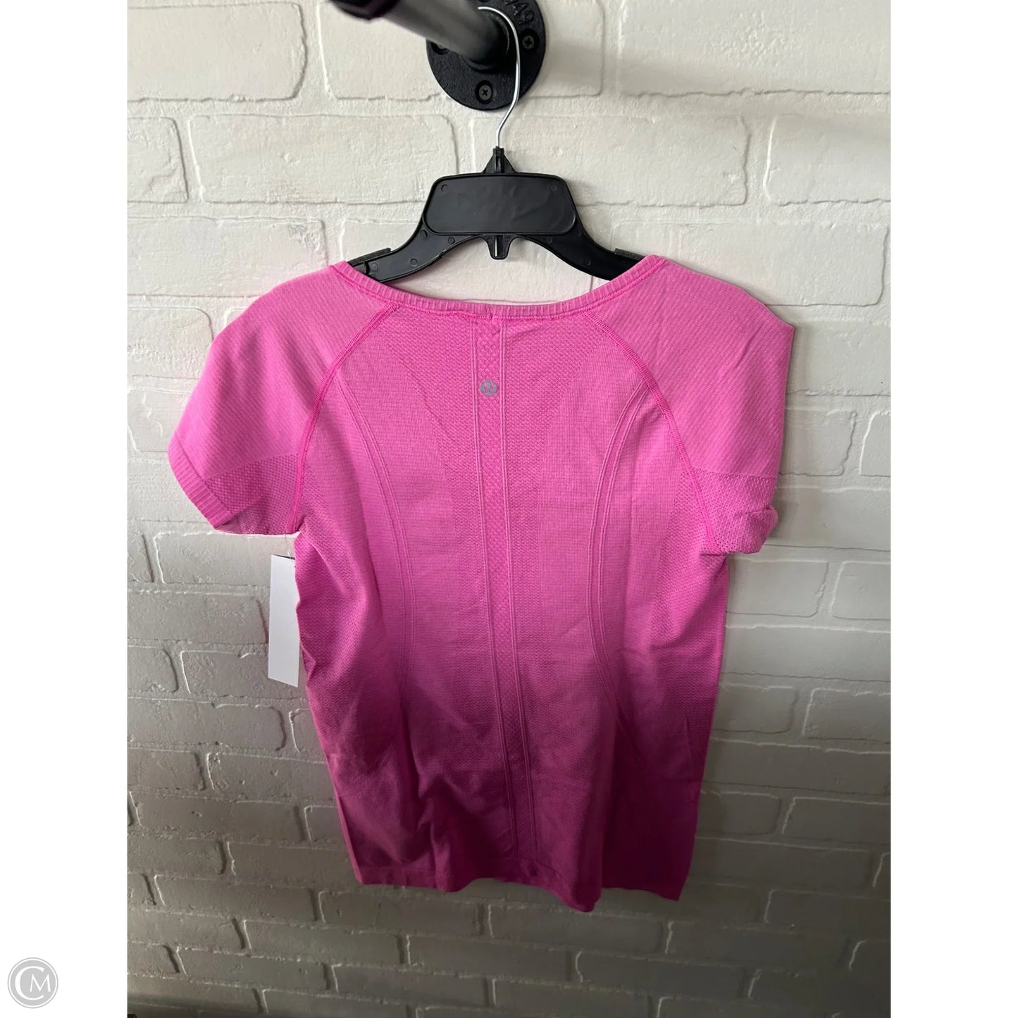 Athletic Top Short Sleeve By Lululemon In Pink, Size: M