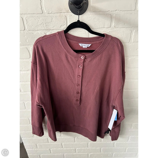 Athletic Sweatshirt Crewneck By Athleta In Maroon, Size: Xl