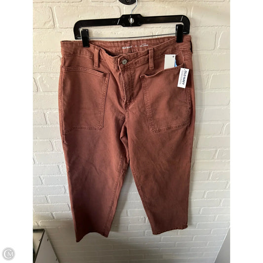 Jeans Straight By Old Navy In Brown Denim, Size: 12