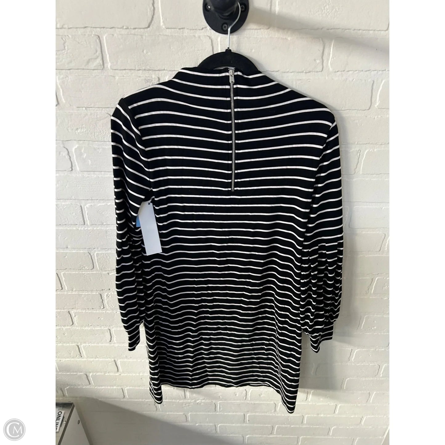 Dress Casual Midi By Ann Taylor In Black & White, Size: S