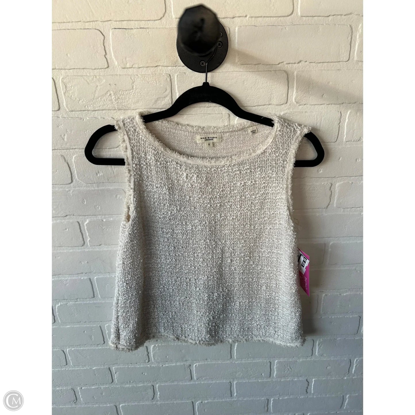 Top Sleeveless By Max Studio In Cream, Size: S