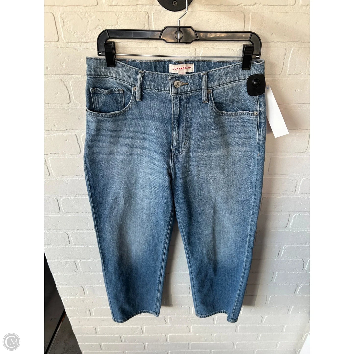 Jeans Straight By Lucky Brand In Blue Denim, Size: 8