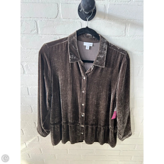 Top Long Sleeve By J. Jill In Brown, Size: Mp