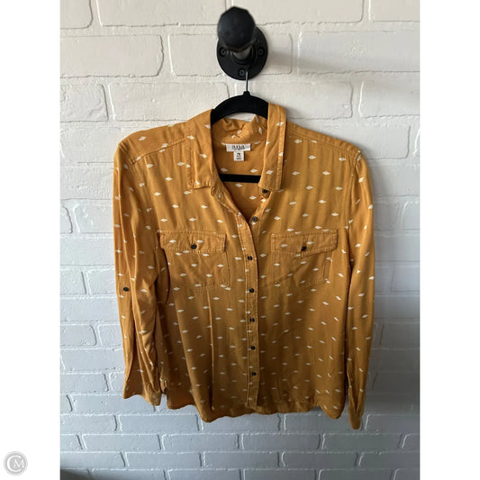 Top Long Sleeve By Ana In Yellow, Size: Mp