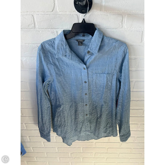 Top Long Sleeve By Eddie Bauer In Blue, Size: M