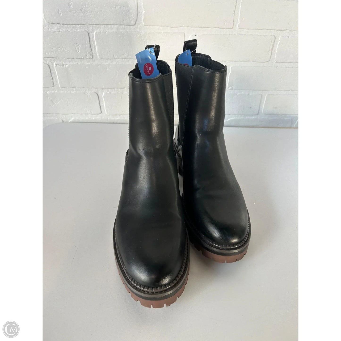 Boots Mid-calf Flats By Crown Vintage In Black, Size: 11