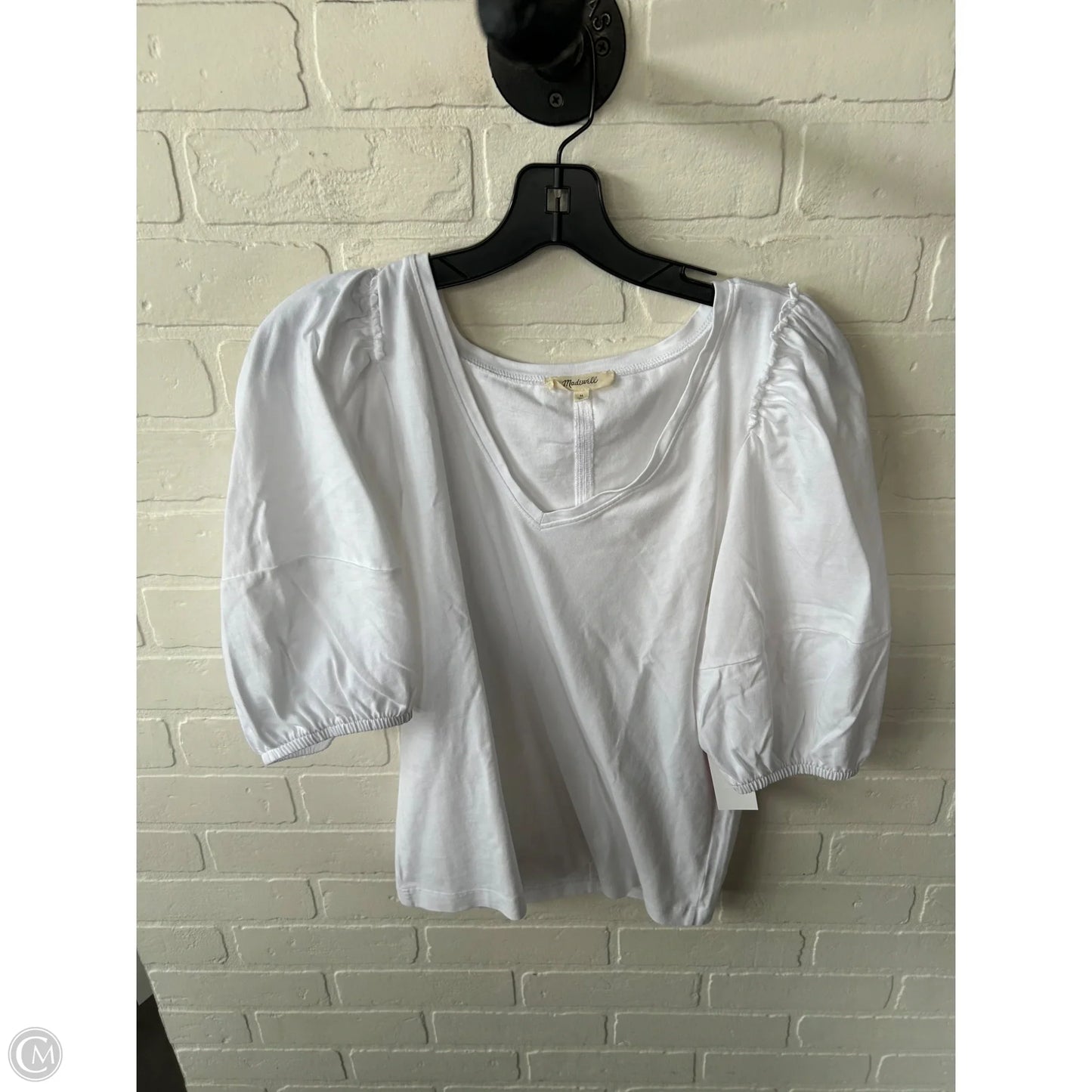 Top Short Sleeve By Madewell In White, Size: M