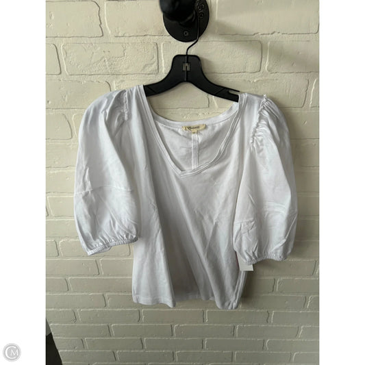 Top Short Sleeve By Madewell In White, Size: M