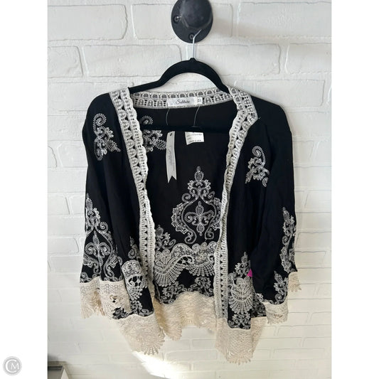 Kimono By Solitaire In Black & Cream, Size: 2x