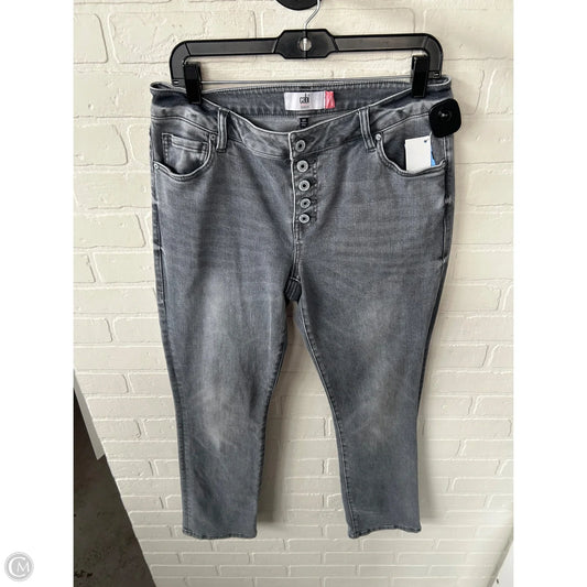 Jeans Straight By Cabi In Grey Denim, Size: 10