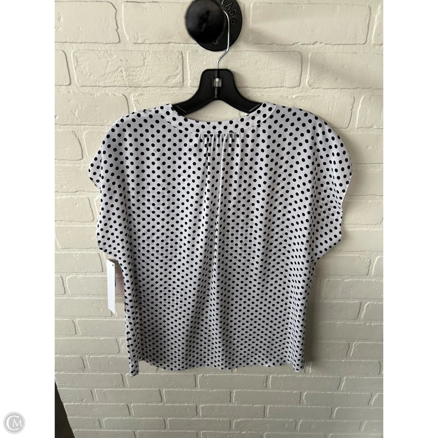 Top Short Sleeve By Inc In Black & White, Size: L