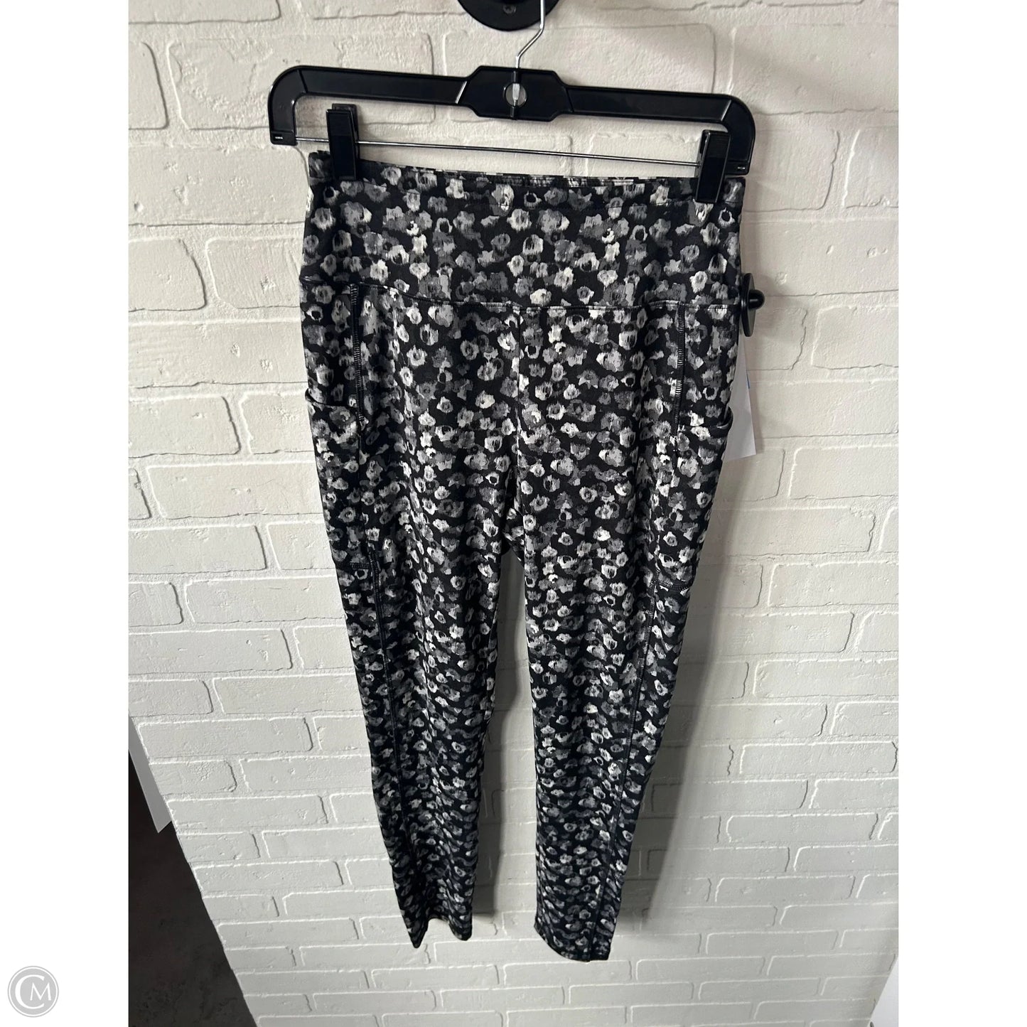 Athletic Leggings By Talbots In Black & Grey, Size: 4