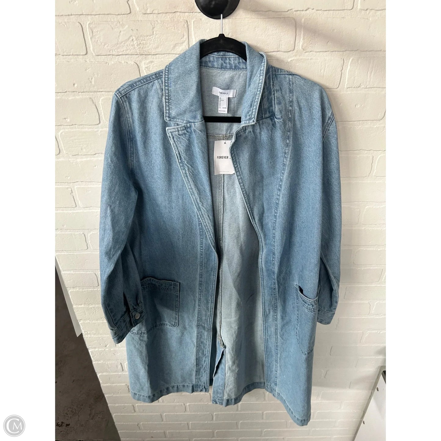 Jacket Denim By Forever 21 In Blue Denim, Size: M