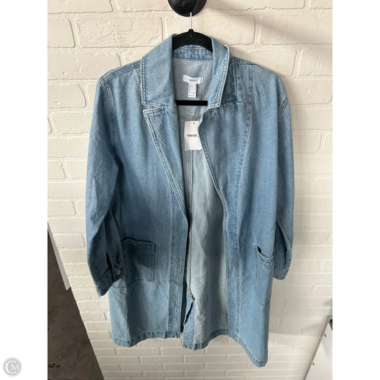 Jacket Denim By Forever 21 In Blue Denim, Size: M