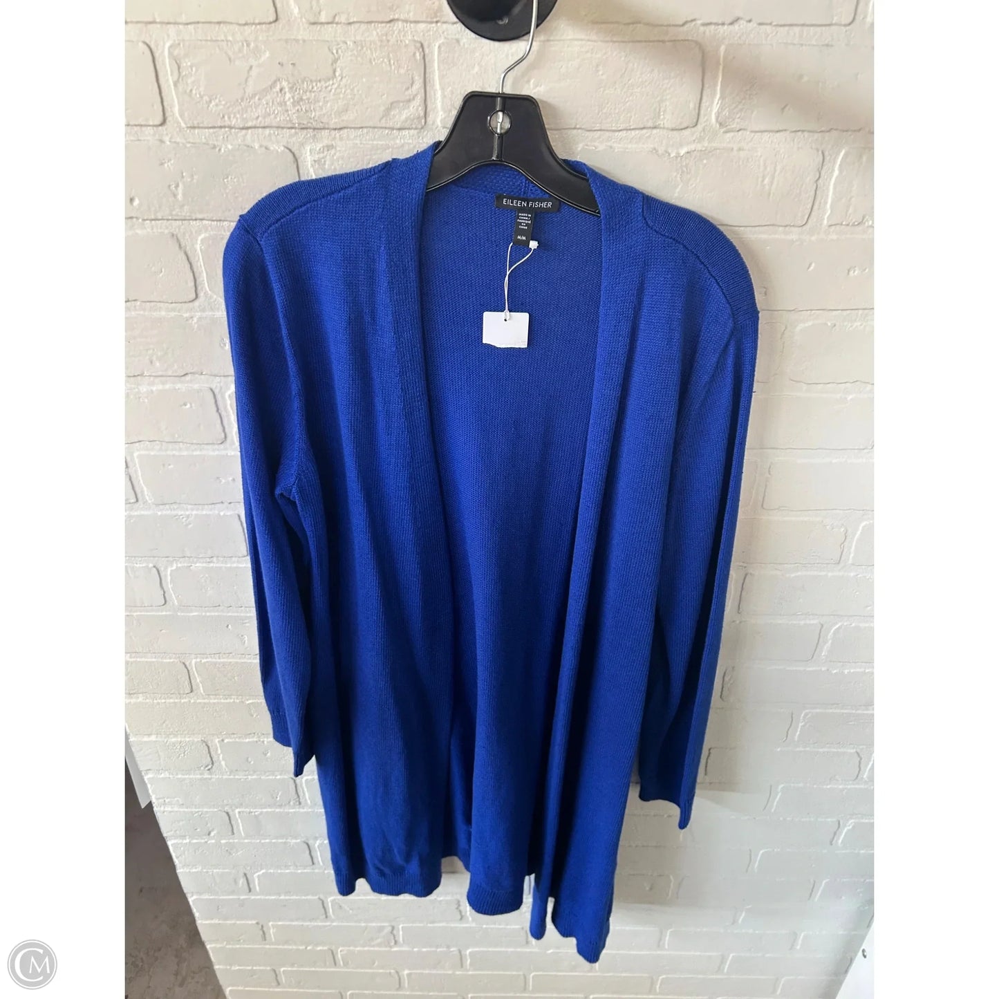 Sweater Cardigan By Eileen Fisher In Blue, Size: M