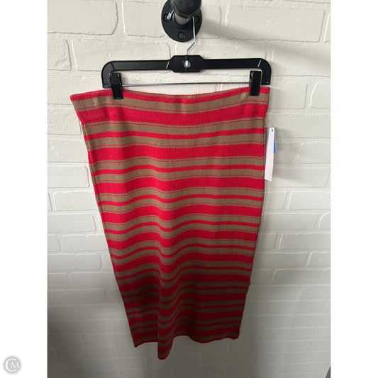 Skirt Maxi By Ann Taylor In Orange & Tan, Size: 12