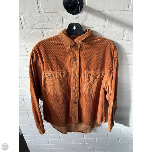 Top Long Sleeve By Forever 21 In Orange, Size: Xs