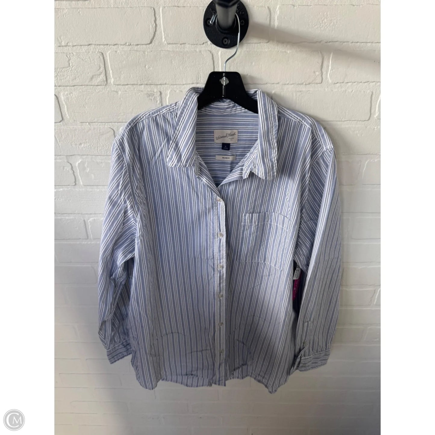 Top Long Sleeve By Universal Thread In Blue & White, Size: Xl