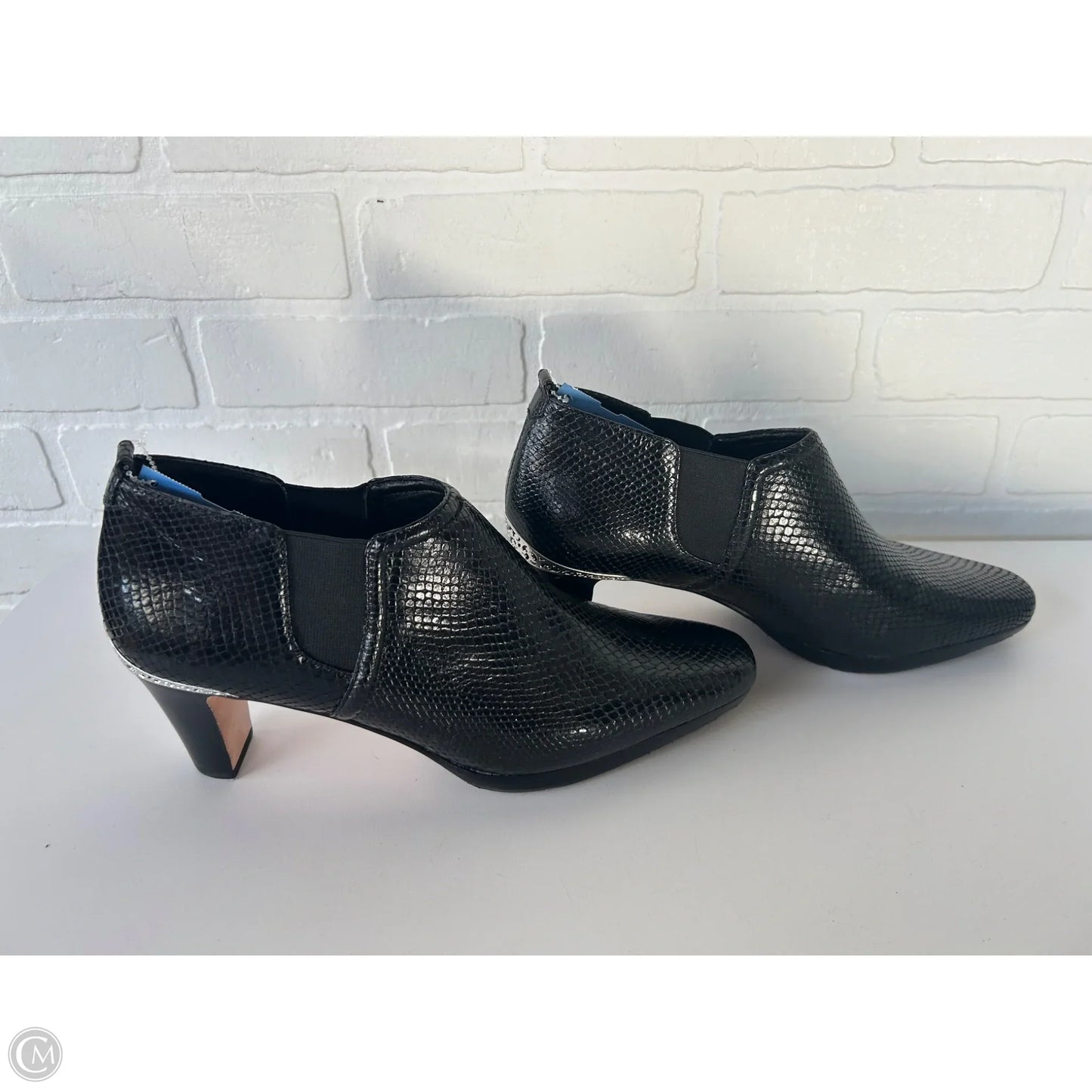 Boots Ankle Heels By Brighton In Black, Size: 10