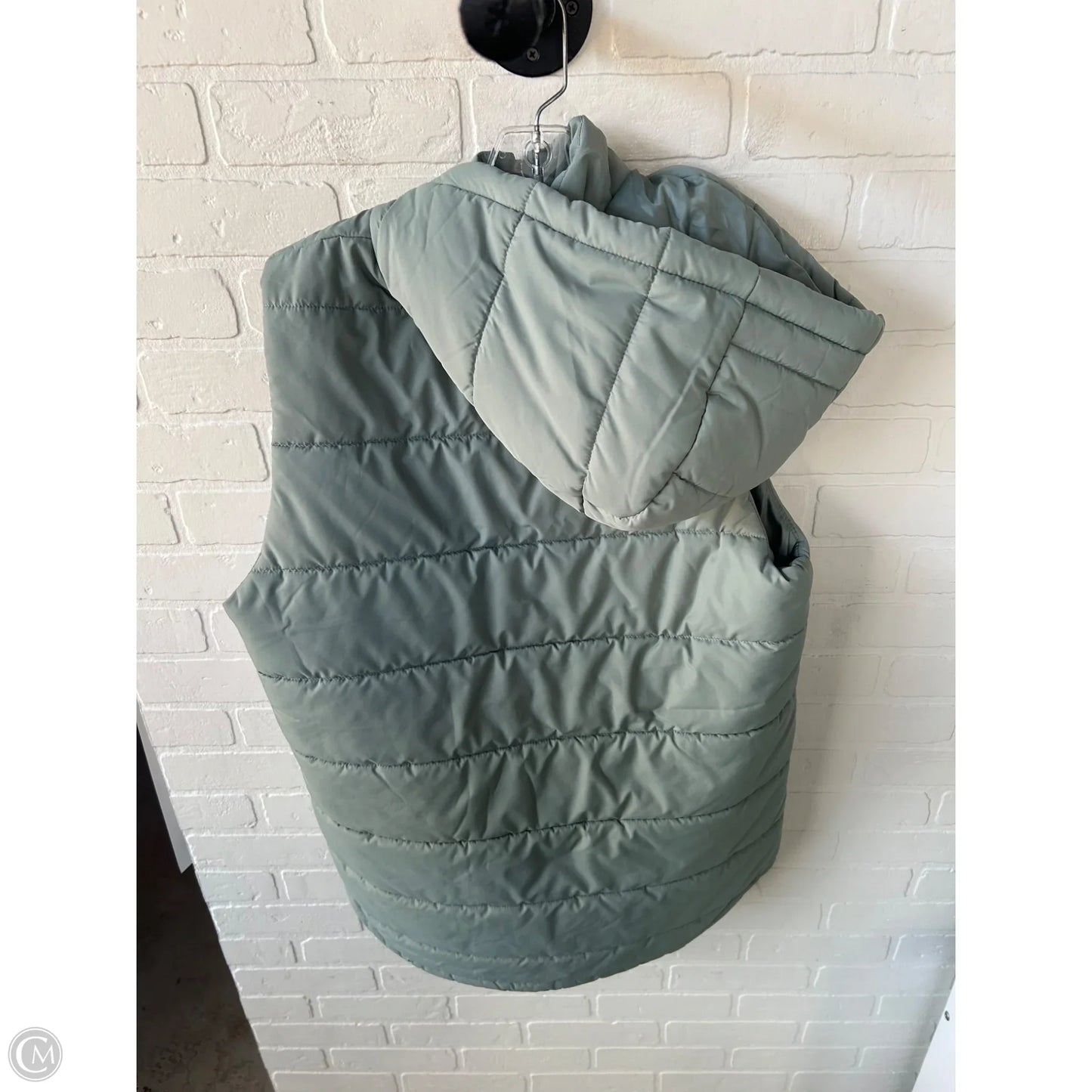 Vest Puffer & Quilted By Dip In Green, Size: M
