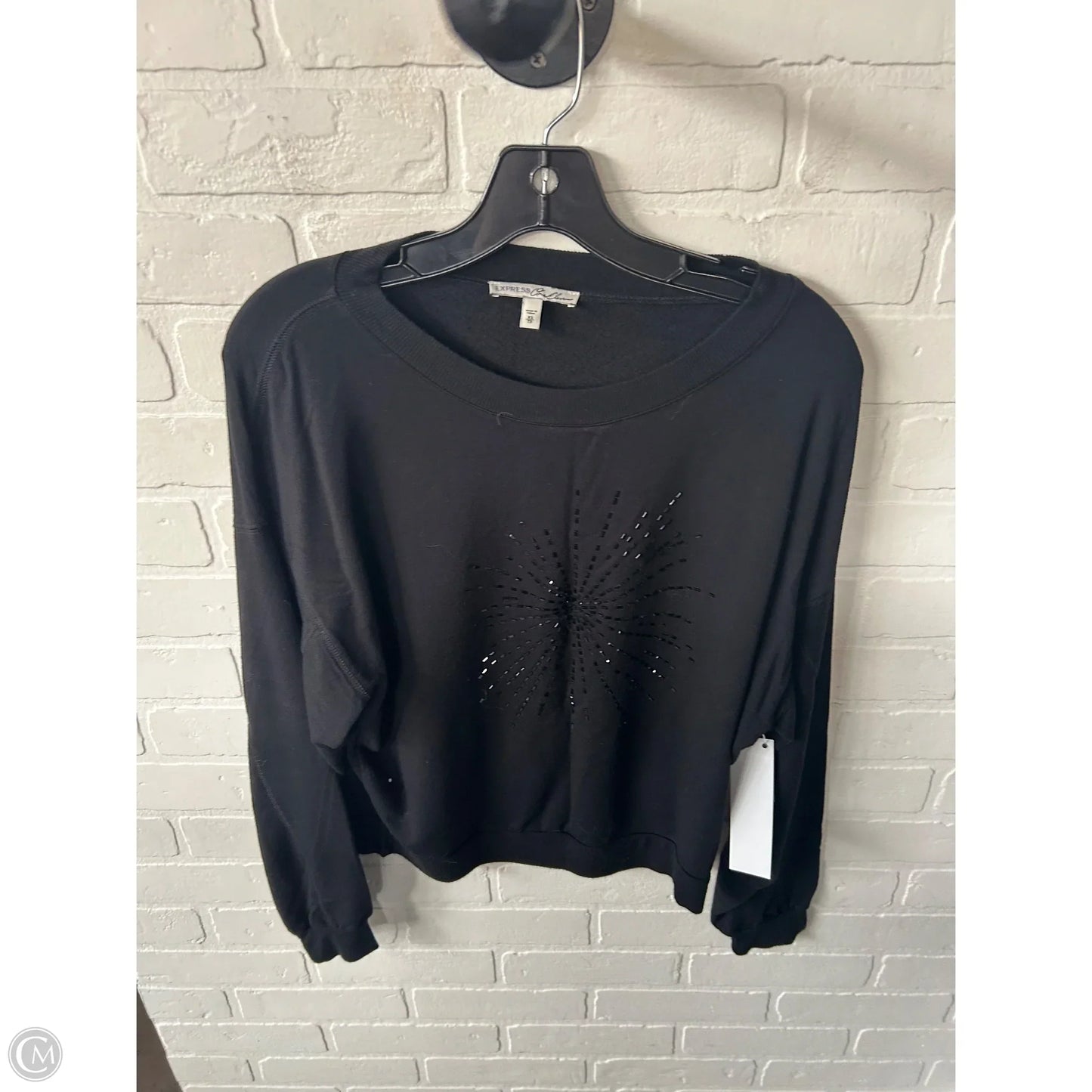 Top Long Sleeve By Express In Black, Size: Xs