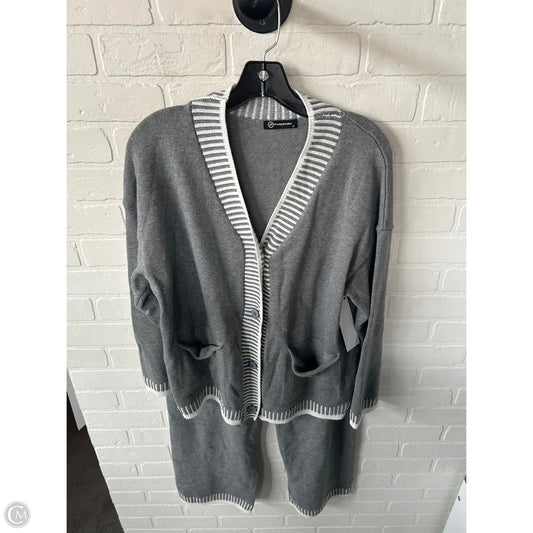 Lounge Set Pants By Prettygarden In Grey & White, Size: M