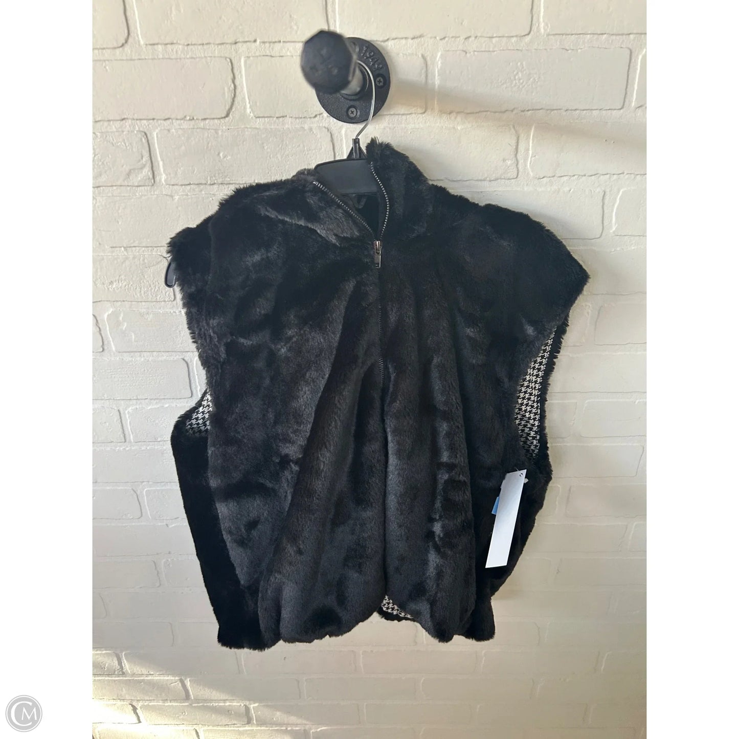 Vest Faux Fur & Sherpa By Promesa In Black, Size: L