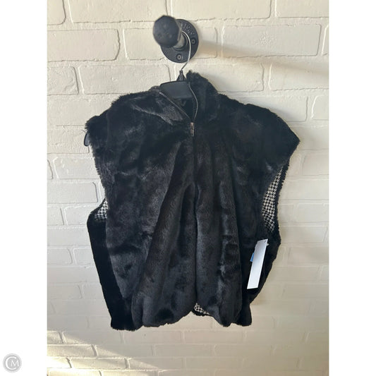 Vest Faux Fur & Sherpa By Promesa In Black, Size: L
