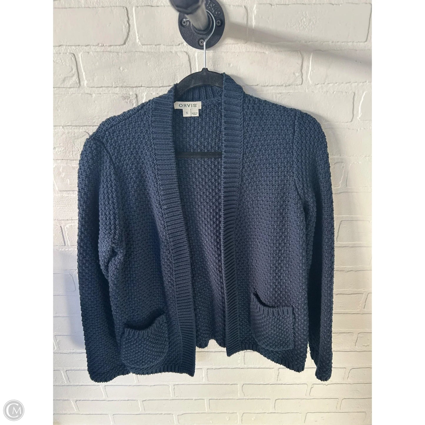 Sweater Cardigan By Orvis In Blue, Size: S
