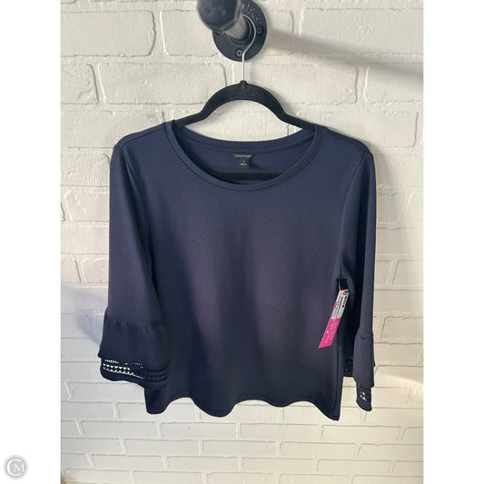 Top 3/4 Sleeve By Ann Taylor In Blue, Size: M