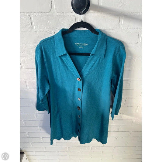 Cardigan By Soft Surroundings In Blue, Size: M