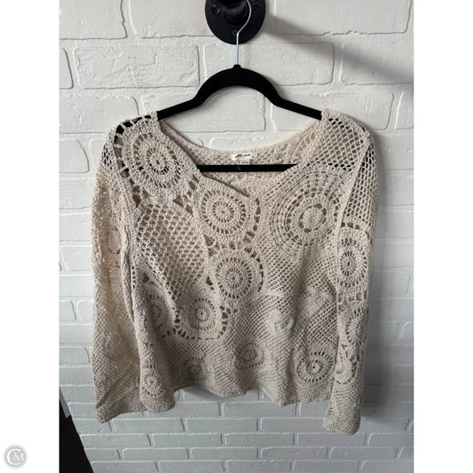 Sweater By Ultra Pink In Cream, Size: L