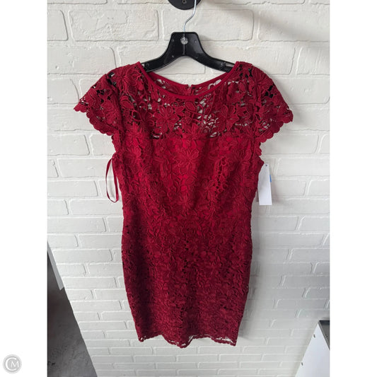 Dress Party Midi By Lauren By Ralph Lauren In Red, Size: M