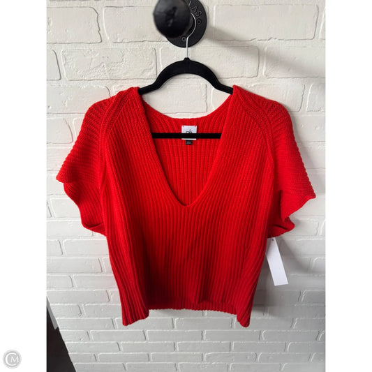 Sweater Short Sleeve By Cabi In Orange, Size: Xs