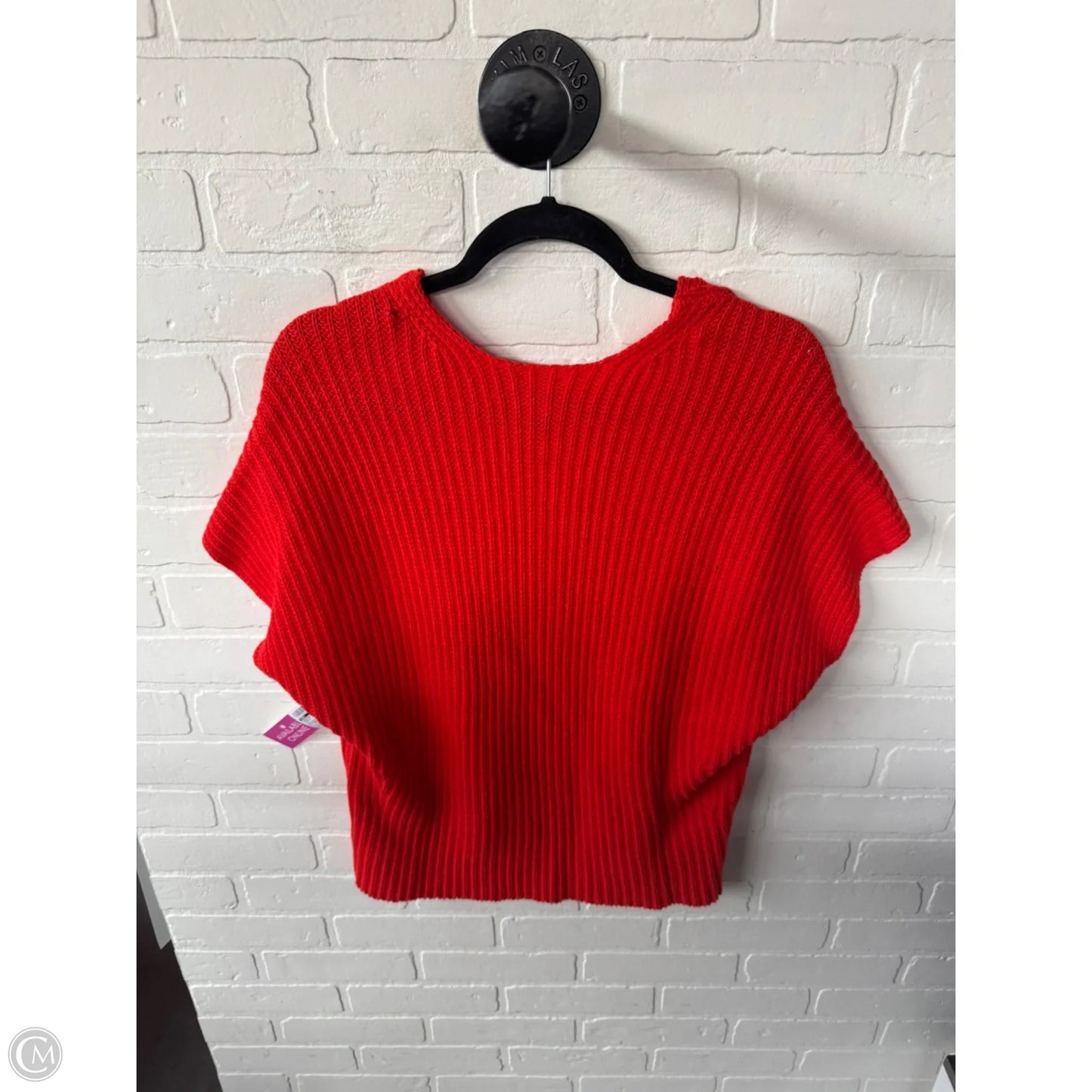 Sweater Short Sleeve By Cabi In Orange, Size: Xs