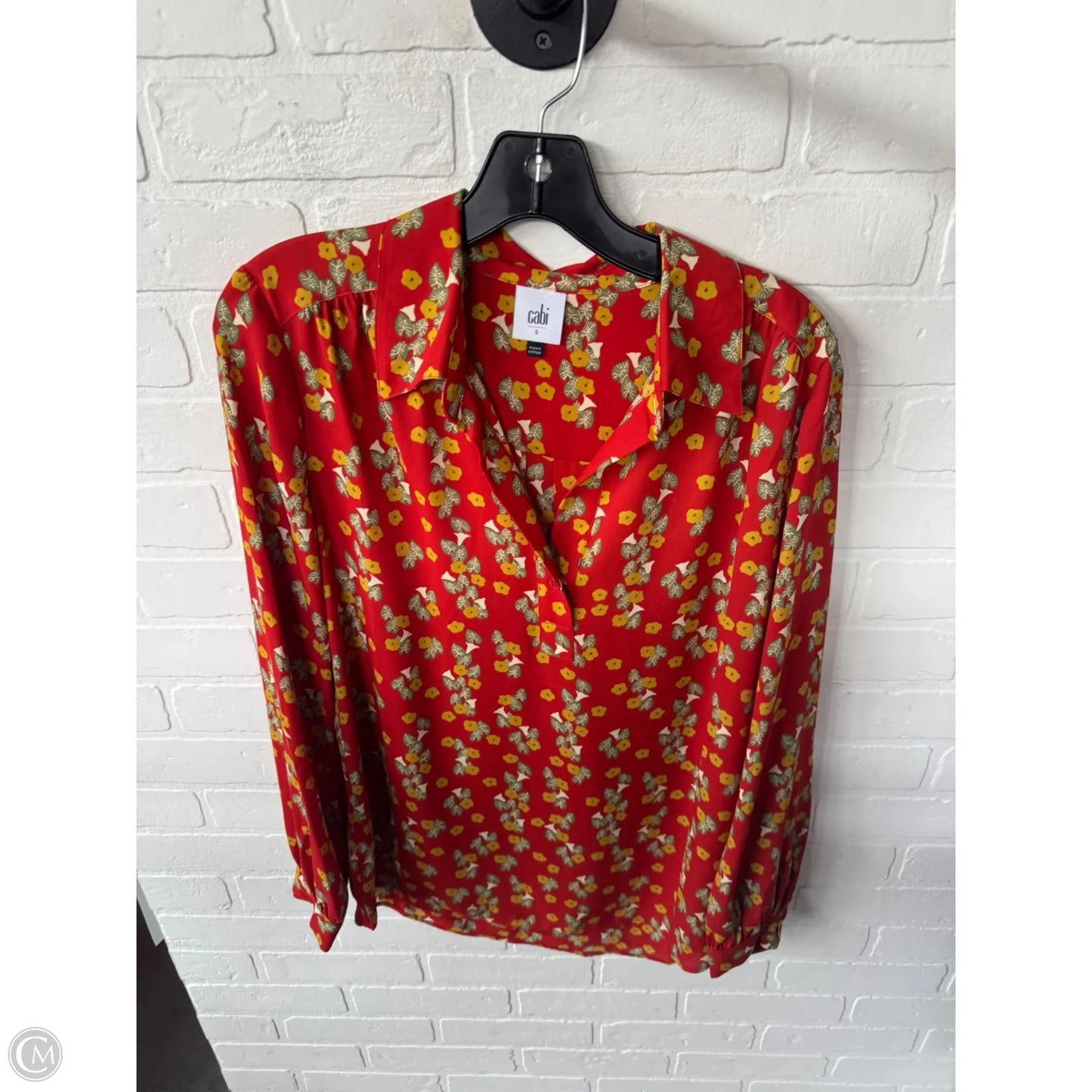 Top Long Sleeve By Cabi In Red, Size: S