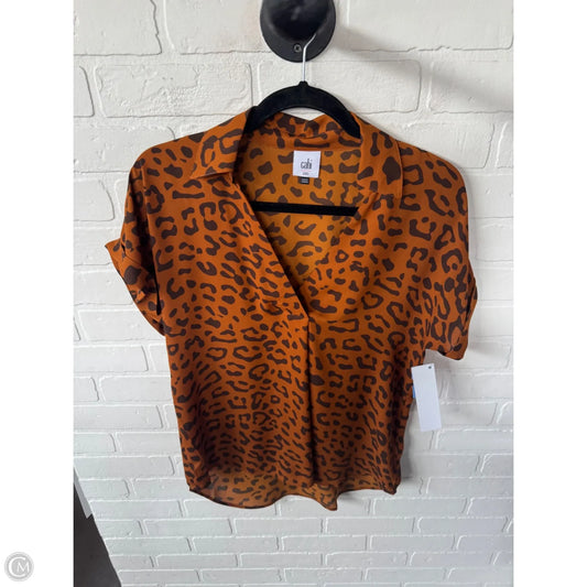 Top Short Sleeve By Cabi In Brown, Size: Xxs