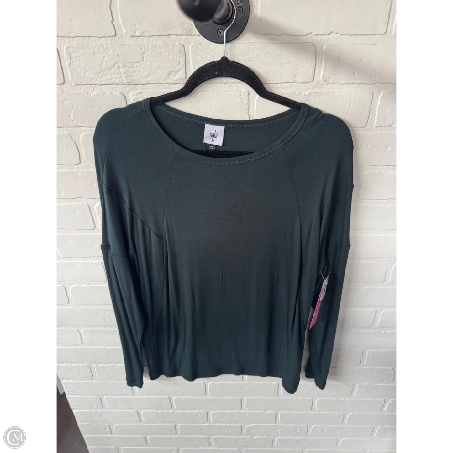 Top Long Sleeve Basic By Cabi In Green, Size: Xs