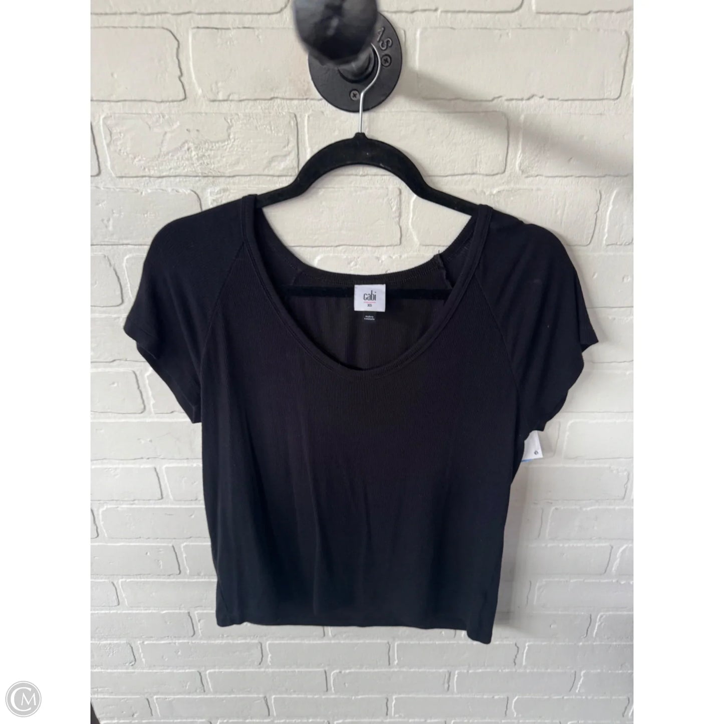 Top Short Sleeve Basic By Cabi In Black, Size: Xs