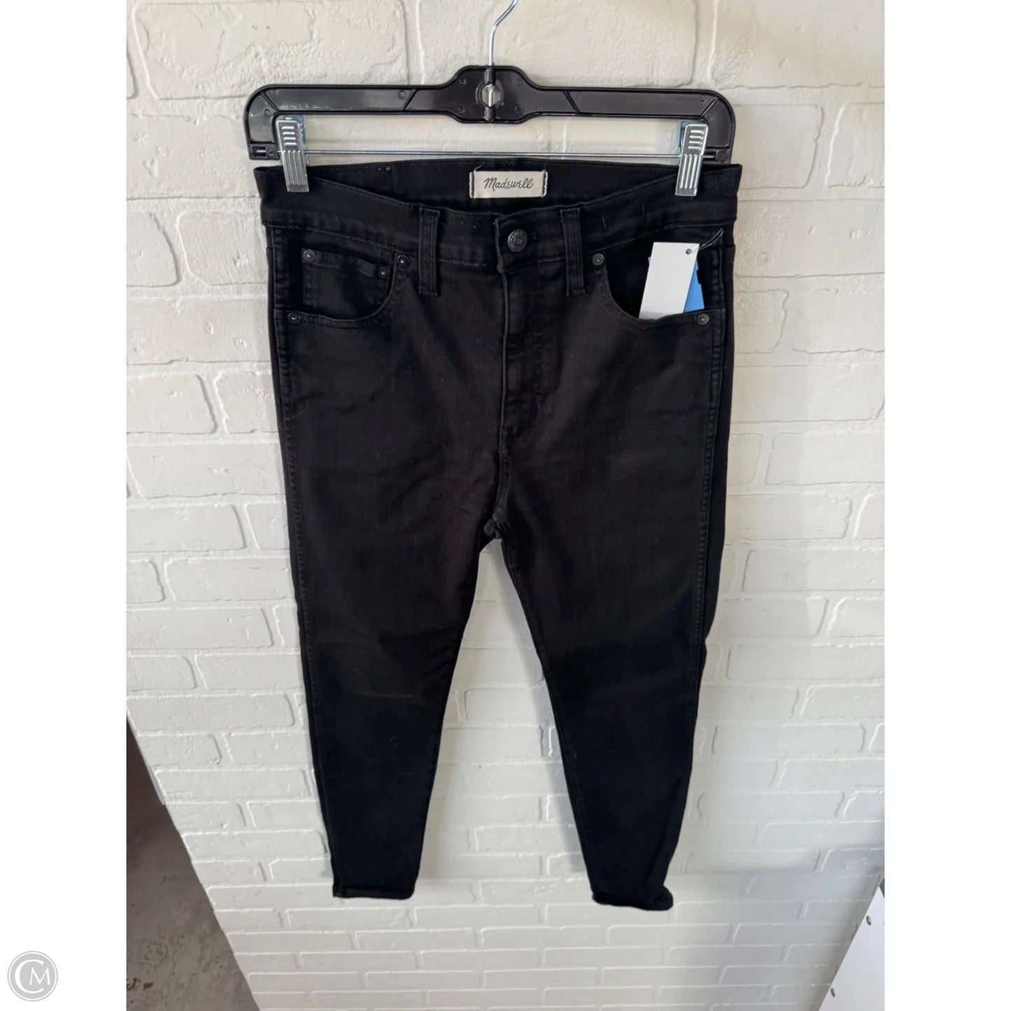 Jeans Skinny By Madewell In Black Denim, Size: 6