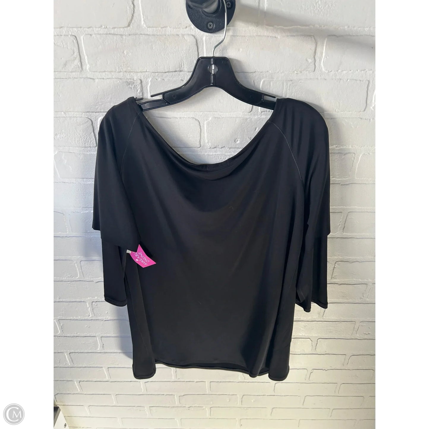 Top 3/4 Sleeve By Cmb In Black, Size: Xl