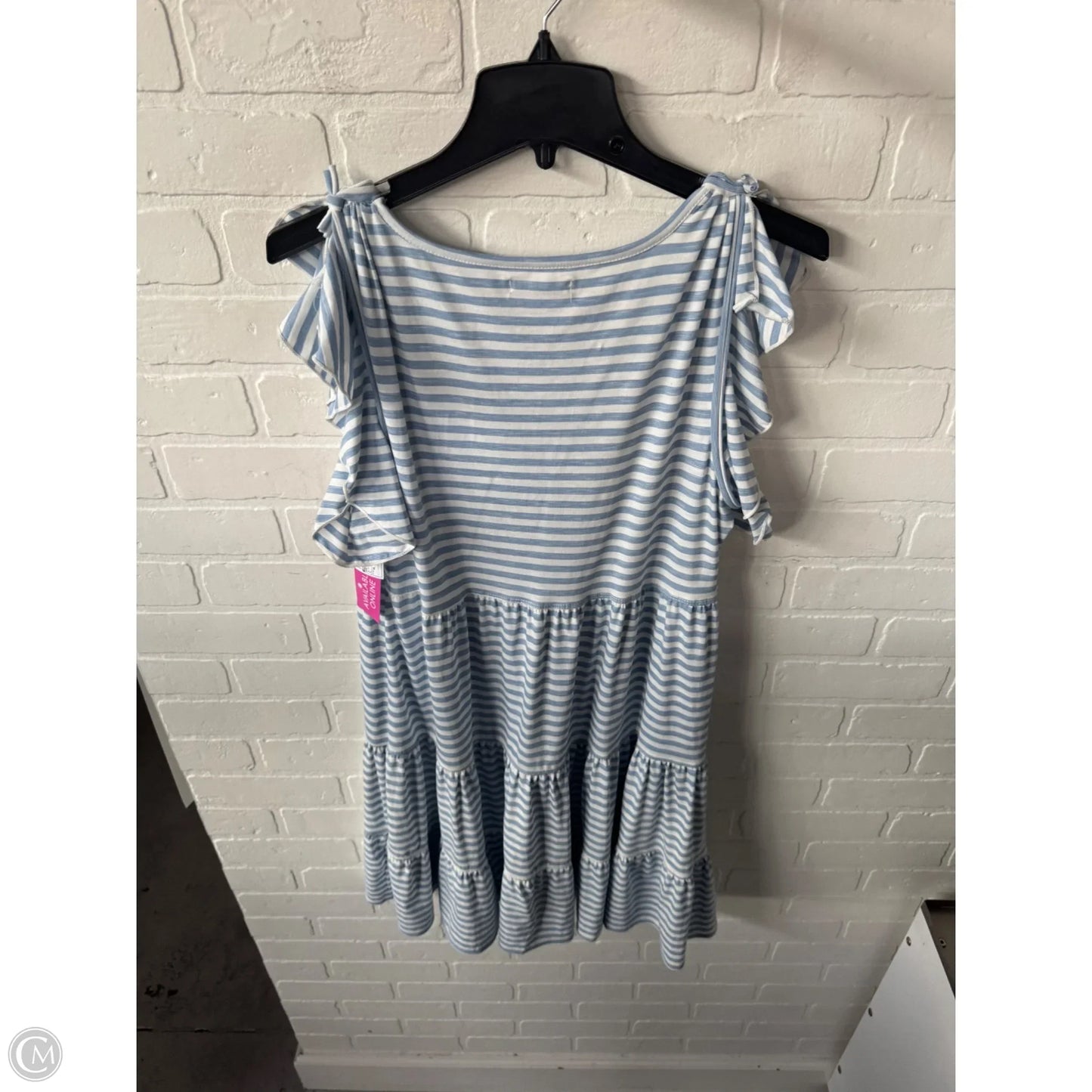 Dress Casual Short By Max Studio In Blue & White, Size: Xl