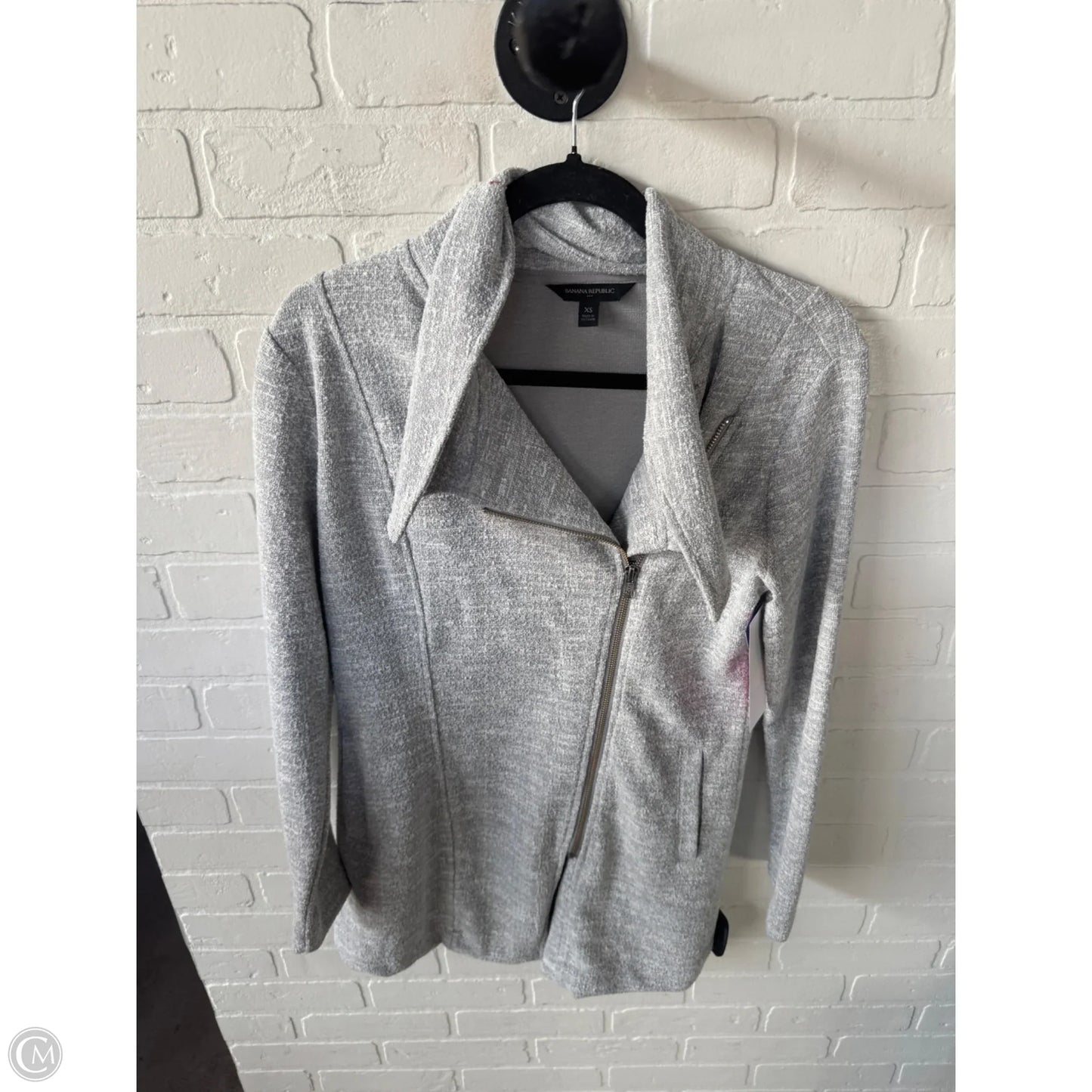 Blazer By Banana Republic In Grey & White, Size: Xs