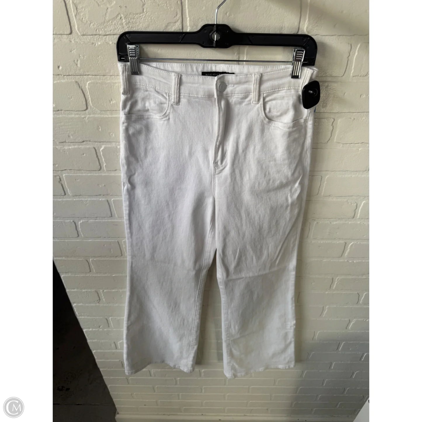 Jeans Flared By Boston Proper In White Denim, Size: 4
