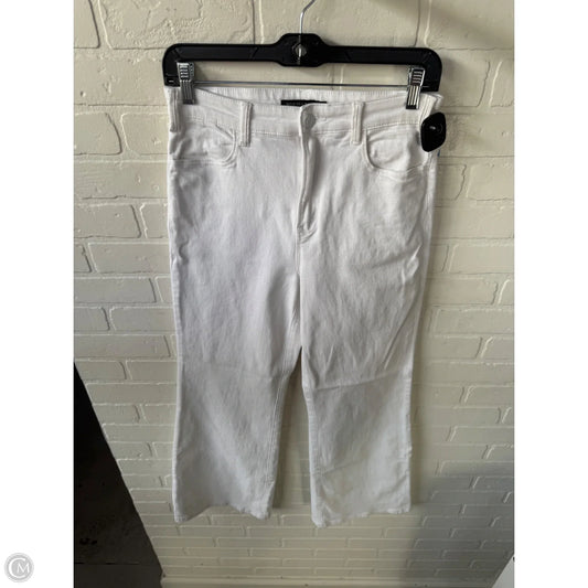 Jeans Flared By Boston Proper In White Denim, Size: 4