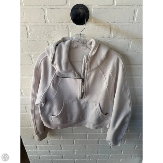 Athletic Sweatshirt Hoodie By Lululemon In Cream, Size: Xs